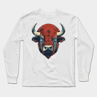 Buffalo Red Blue and  Ture Long Sleeve T-Shirt